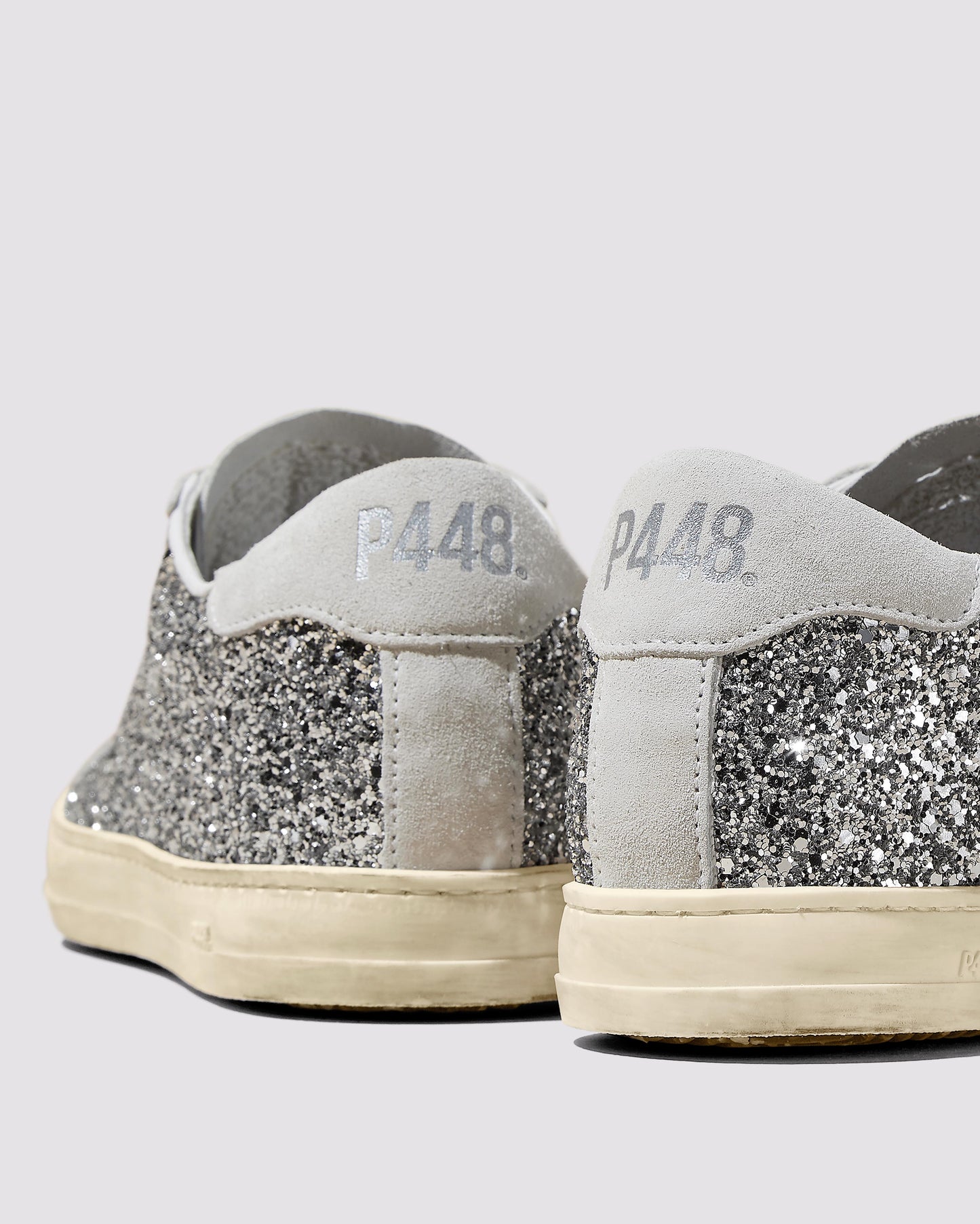 P448 John Recycled White/Silver Sneaker - Women