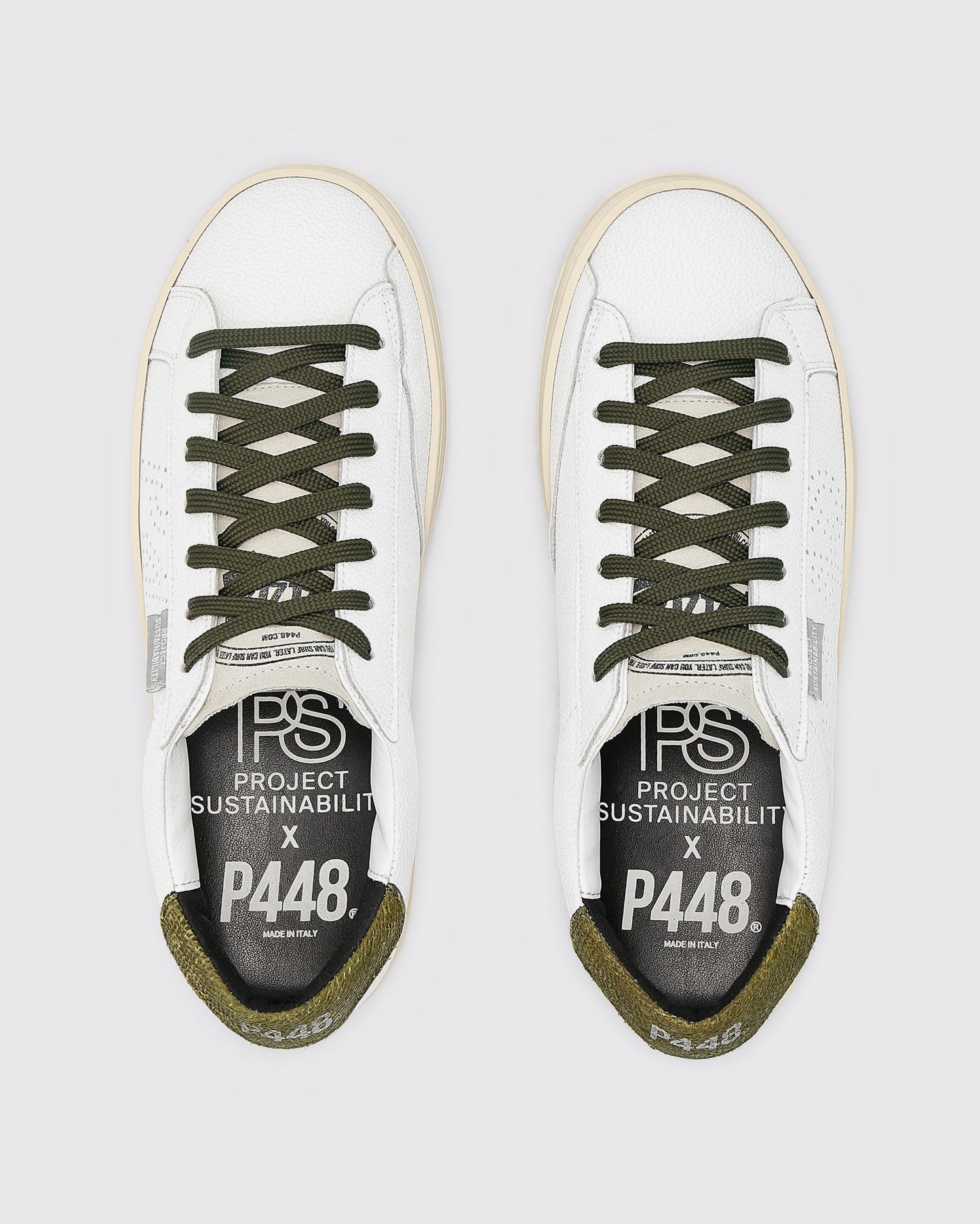 P448 John Lionfish White/Army Sneaker - Women|Men