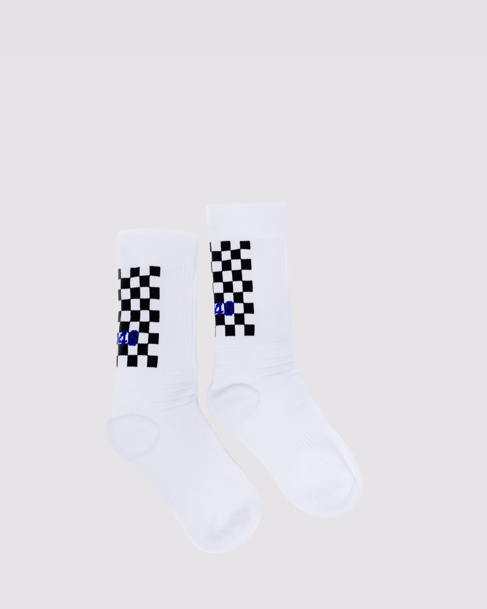P448 Socks White/Check - Women|Men