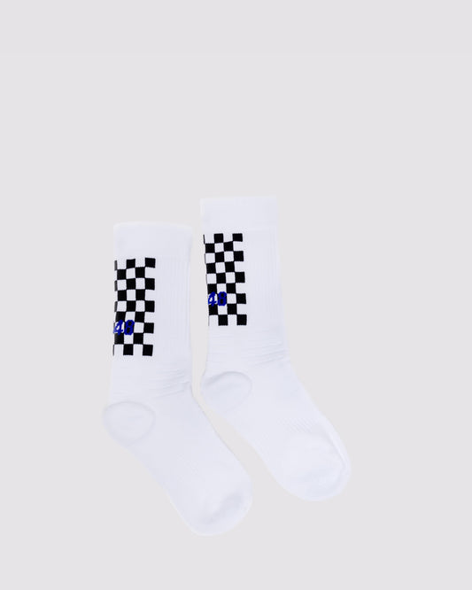 P448 Socks White/Check - Women|Men