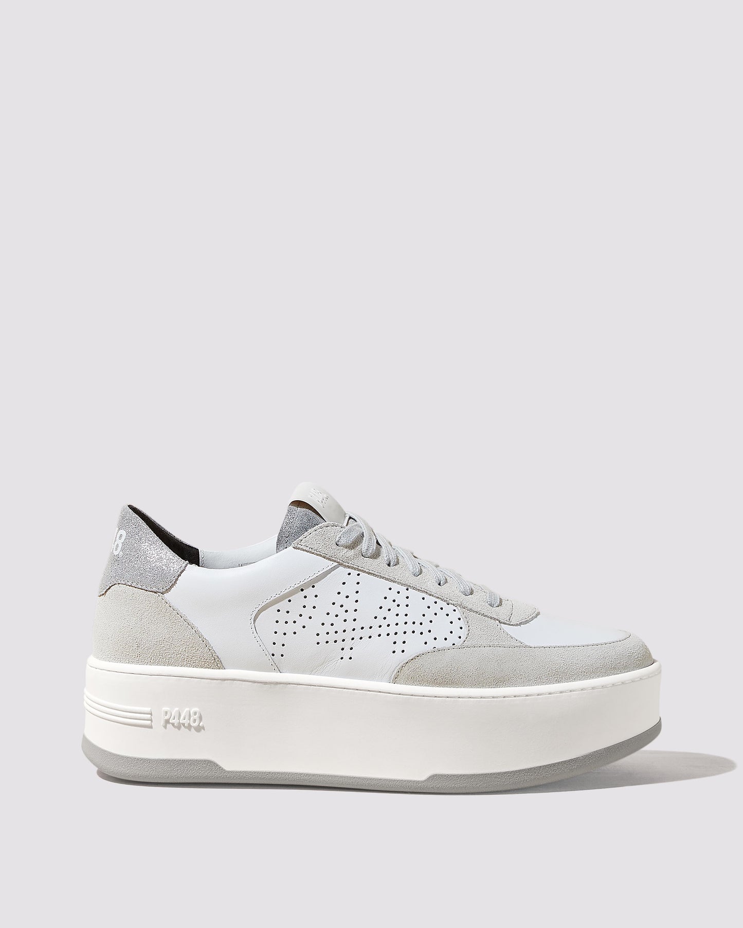 P448 Empire White/Silver Sneaker - Women
