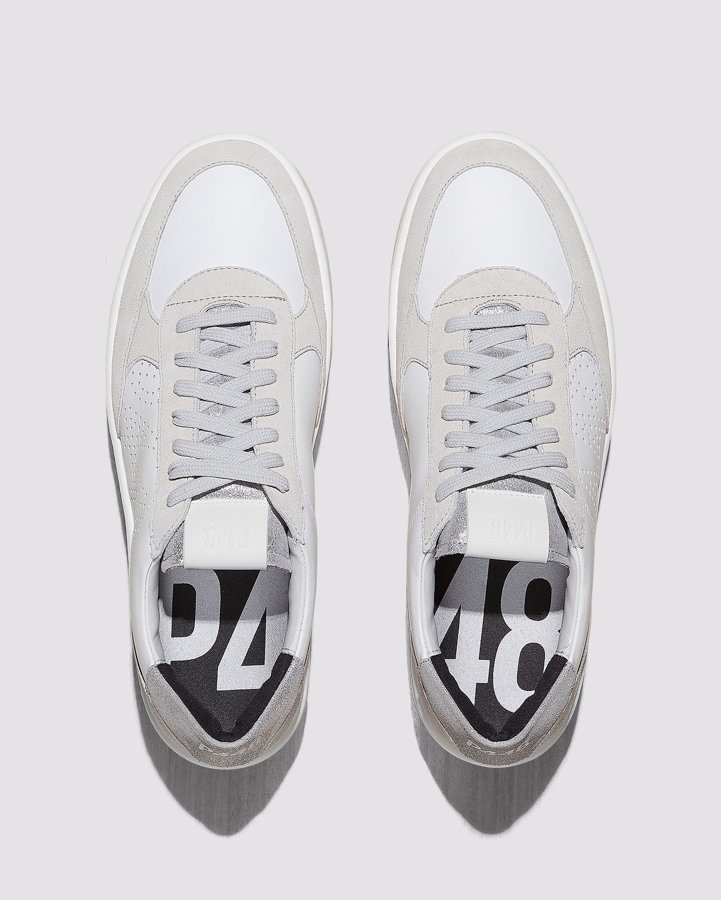 P448 Empire White/Silver Sneaker - Women
