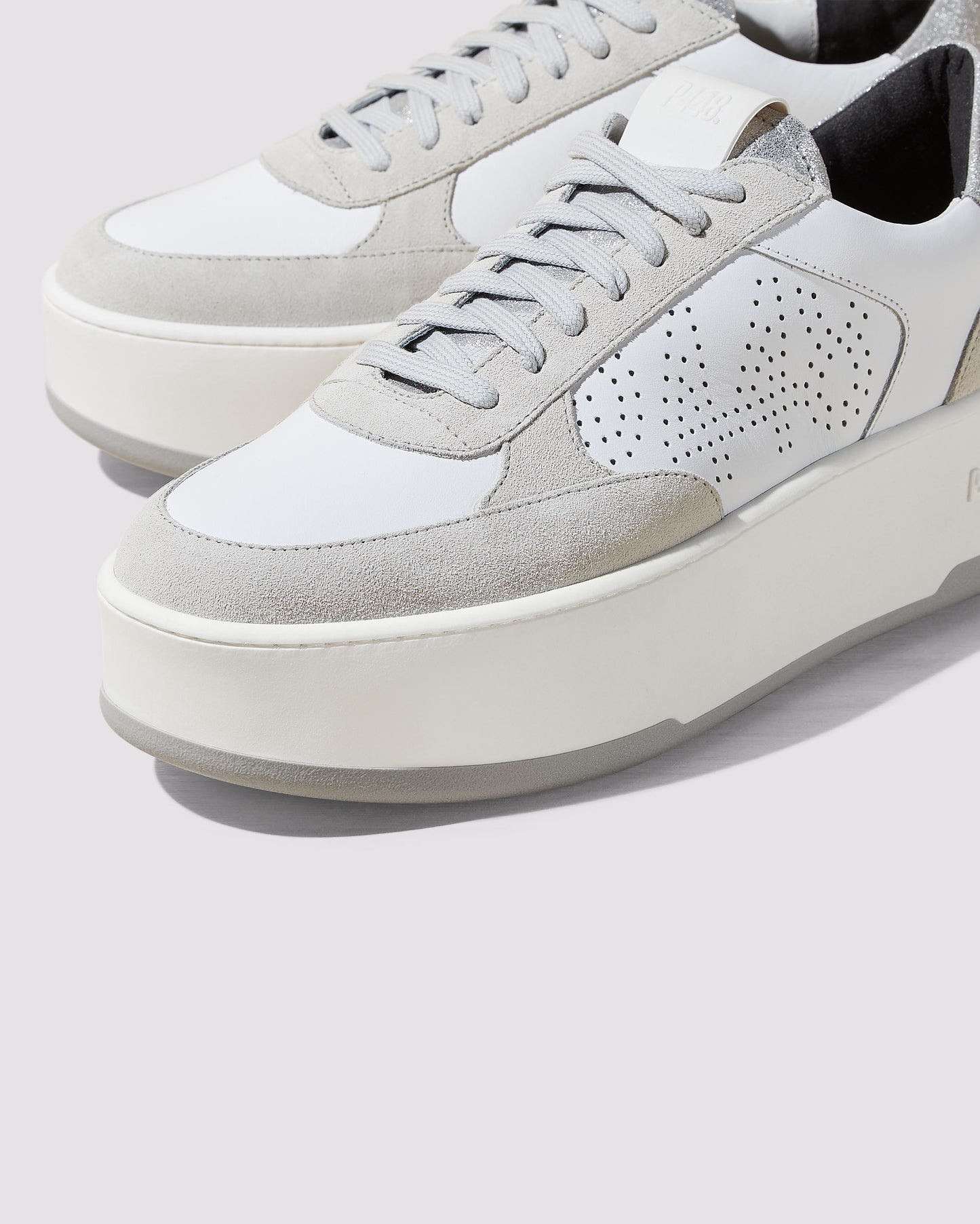 P448 Empire White/Silver Sneaker - Women
