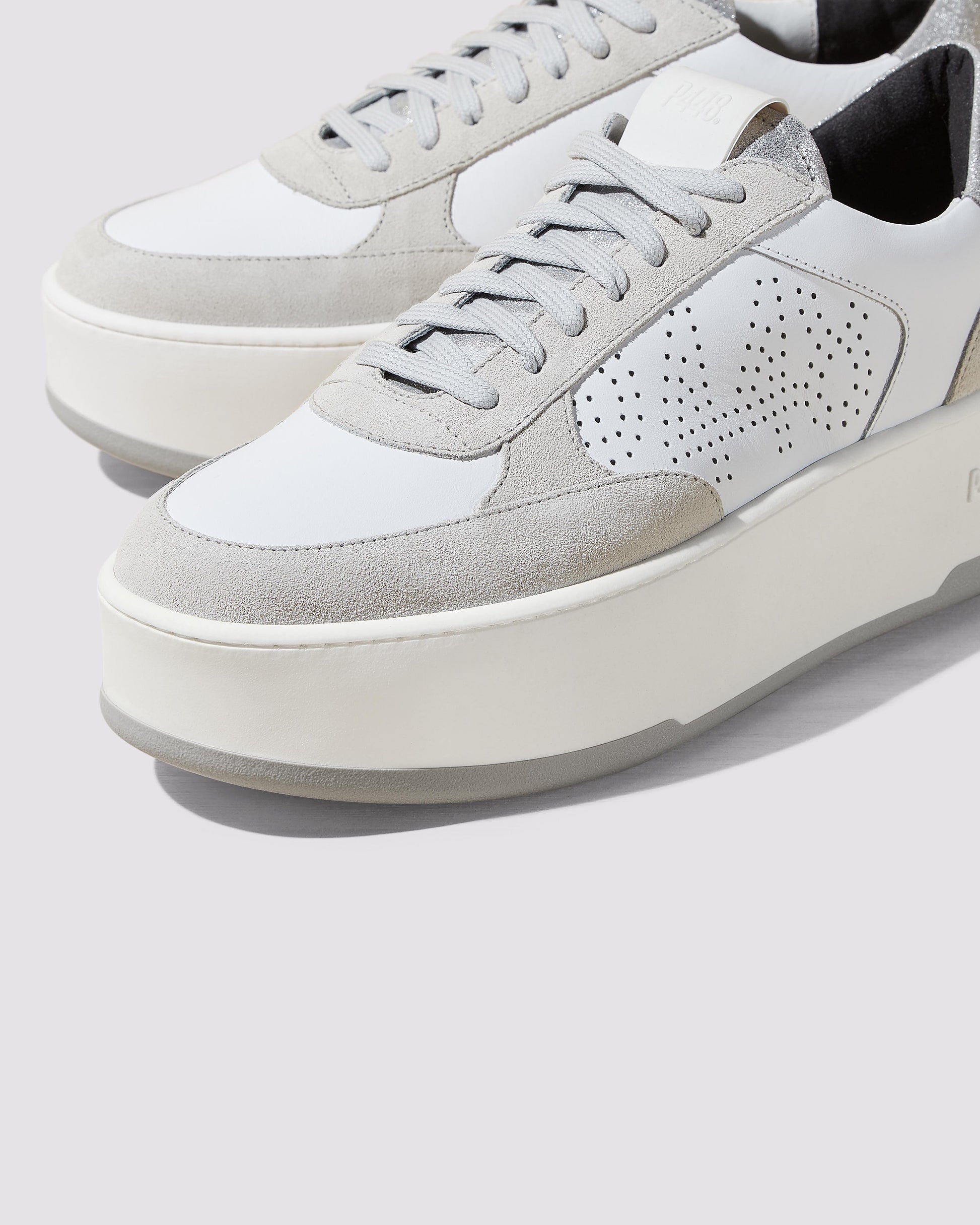 P448 Empire White/Silver Sneaker - Women