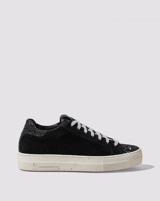 P448 Thea Recycled Black/Gun Sneaker - Women