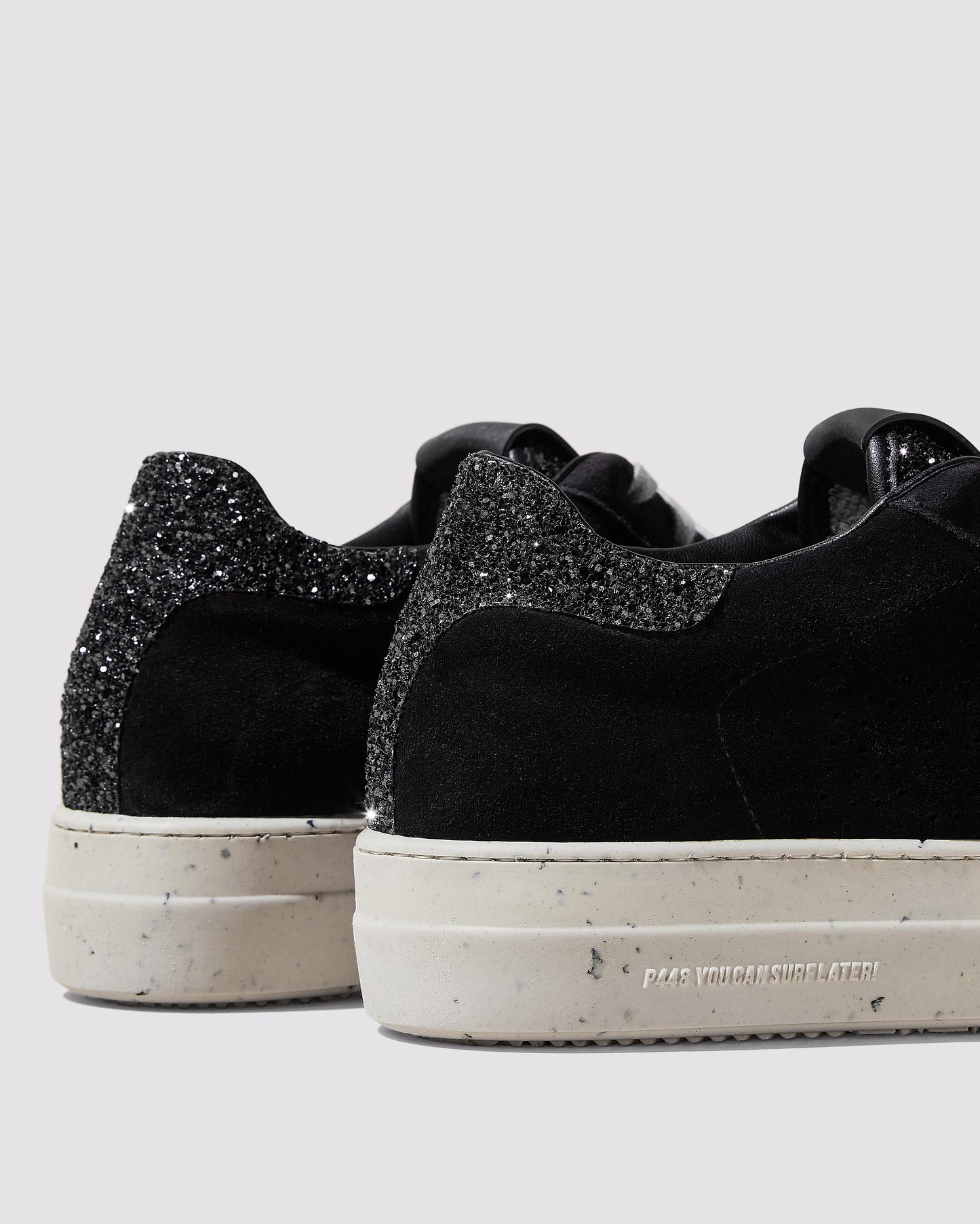 P448 Thea Recycled Black/Gun Sneaker - Women