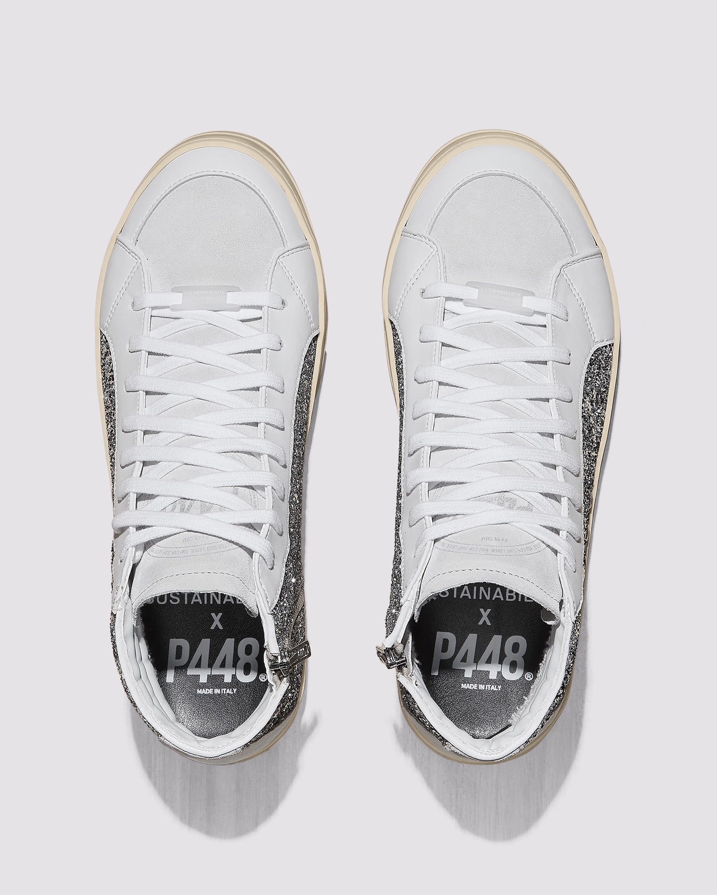 P448 Skate Recycled White/Silver Sneaker - Women