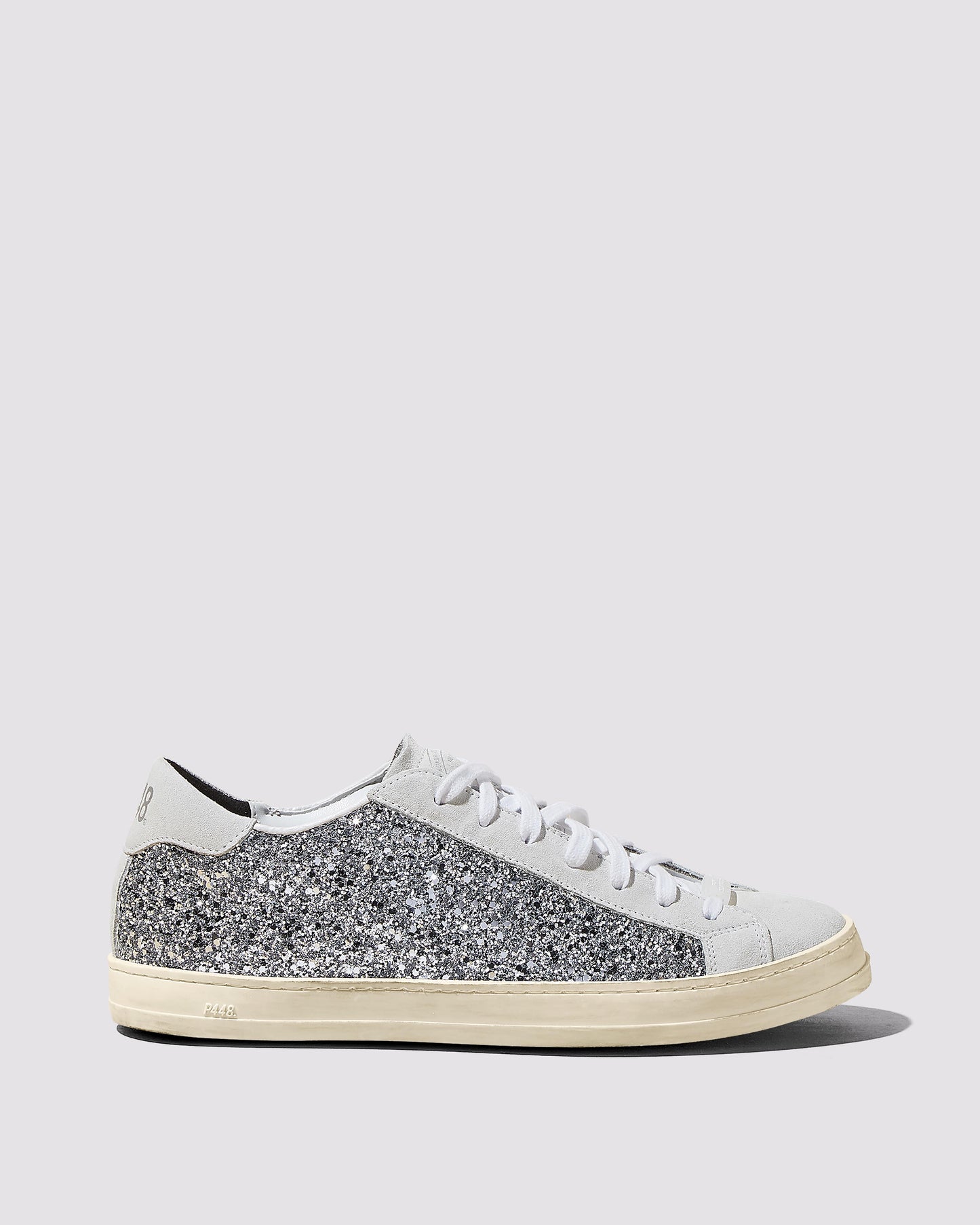 P448 John Recycled White/Silver Sneaker - Women