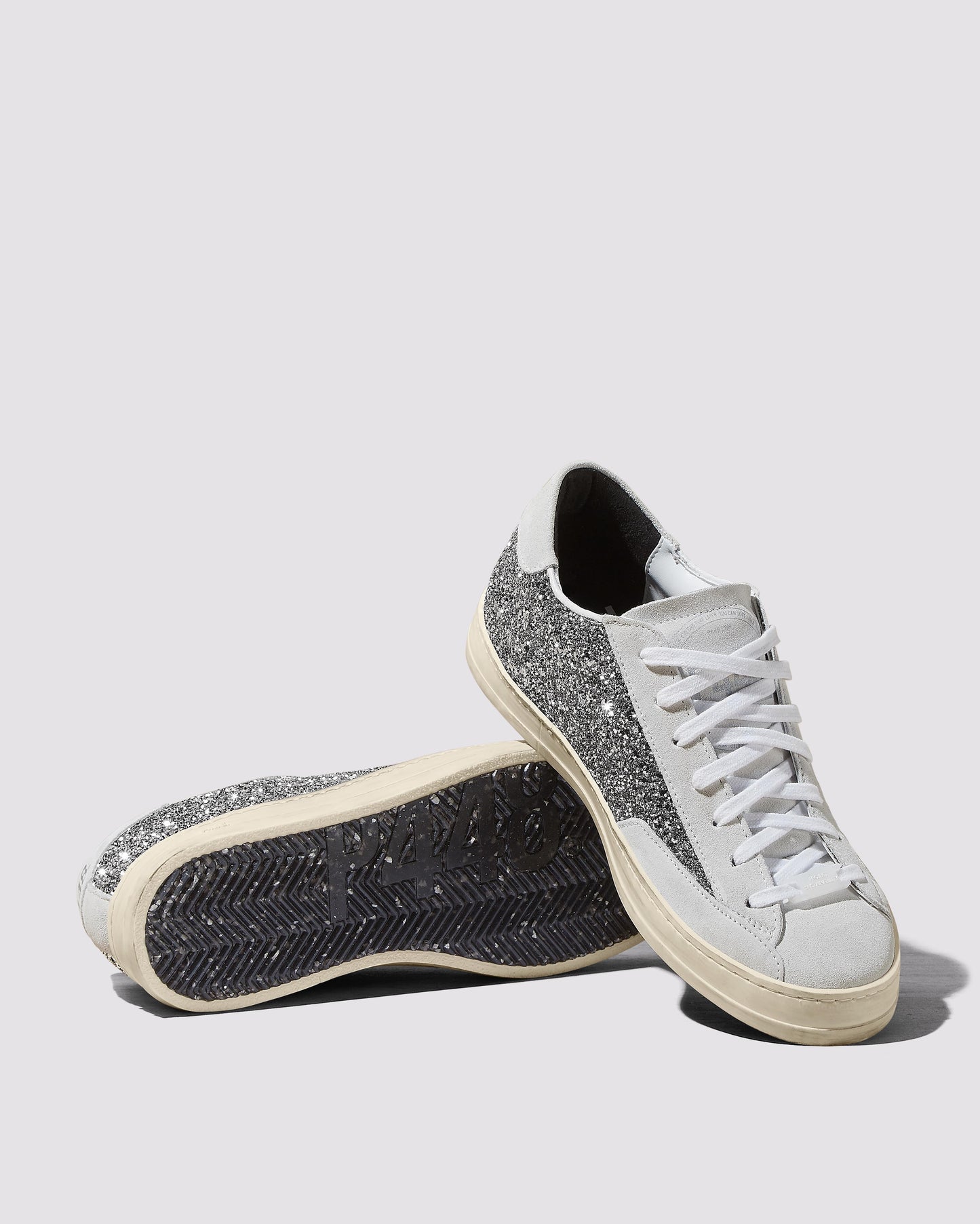 P448 John Recycled White/Silver Sneaker - Women