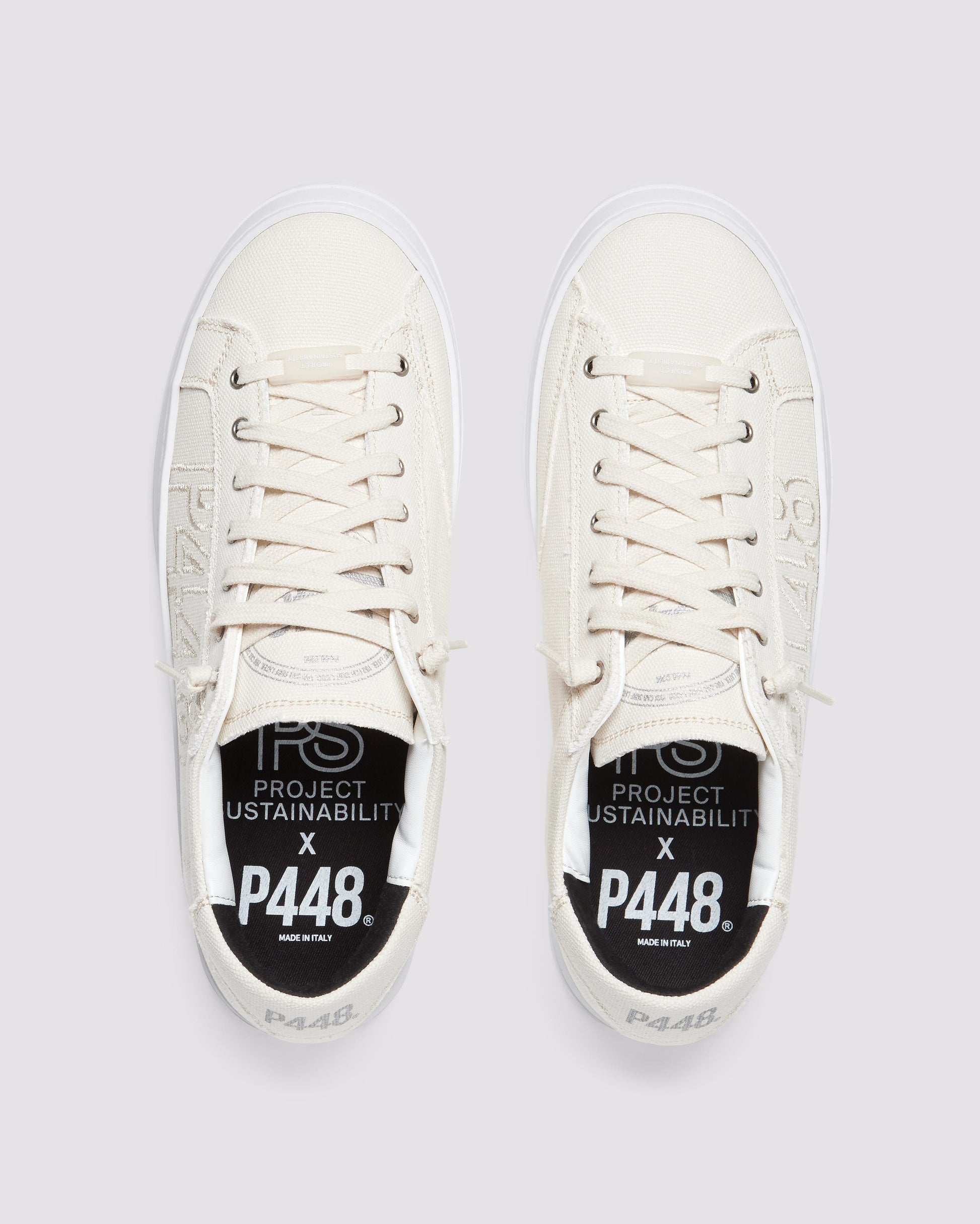 P448 John Cream Canvas Sneaker - Women