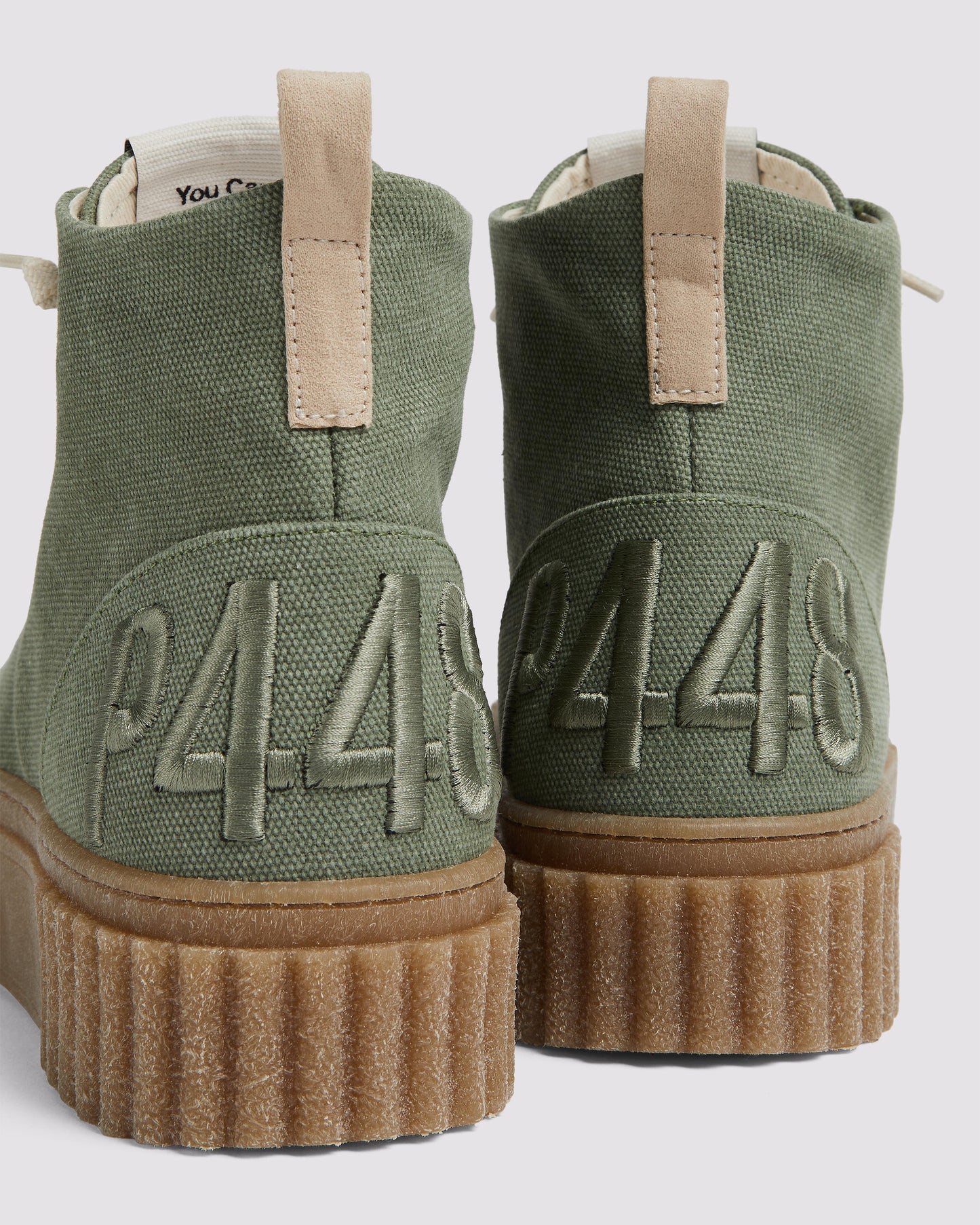P448 CreeperHi Olive Canvas Sneaker - Women