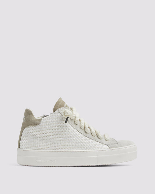 P448 Thea Mid White/Sand Sneaker - Women