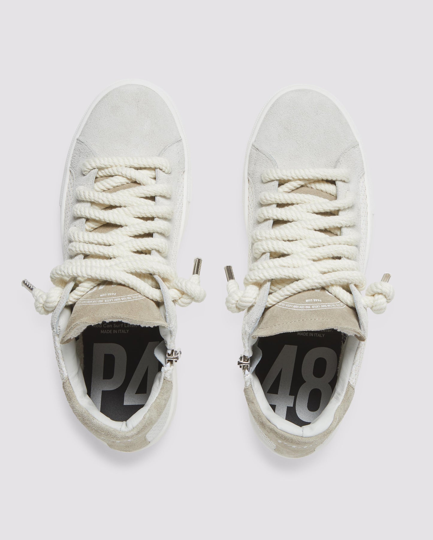 P448 Thea Mid White/Sand Sneaker - Women