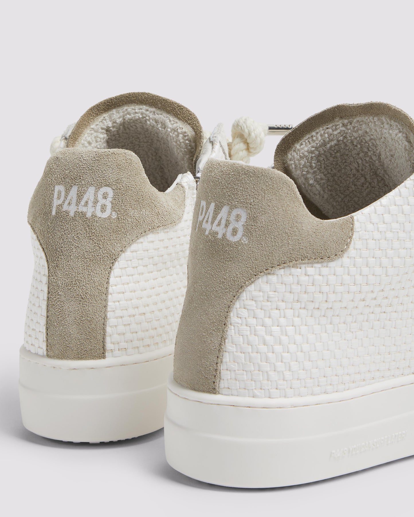 P448 Thea Mid White/Sand Sneaker - Women