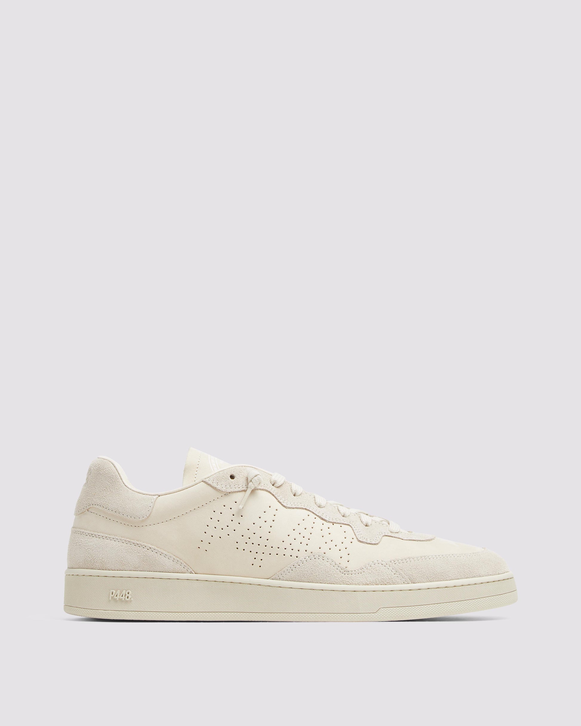 P448 Vert All Cream - Low-Top Cream Nubuck & Suede Sneaker - Women|Men