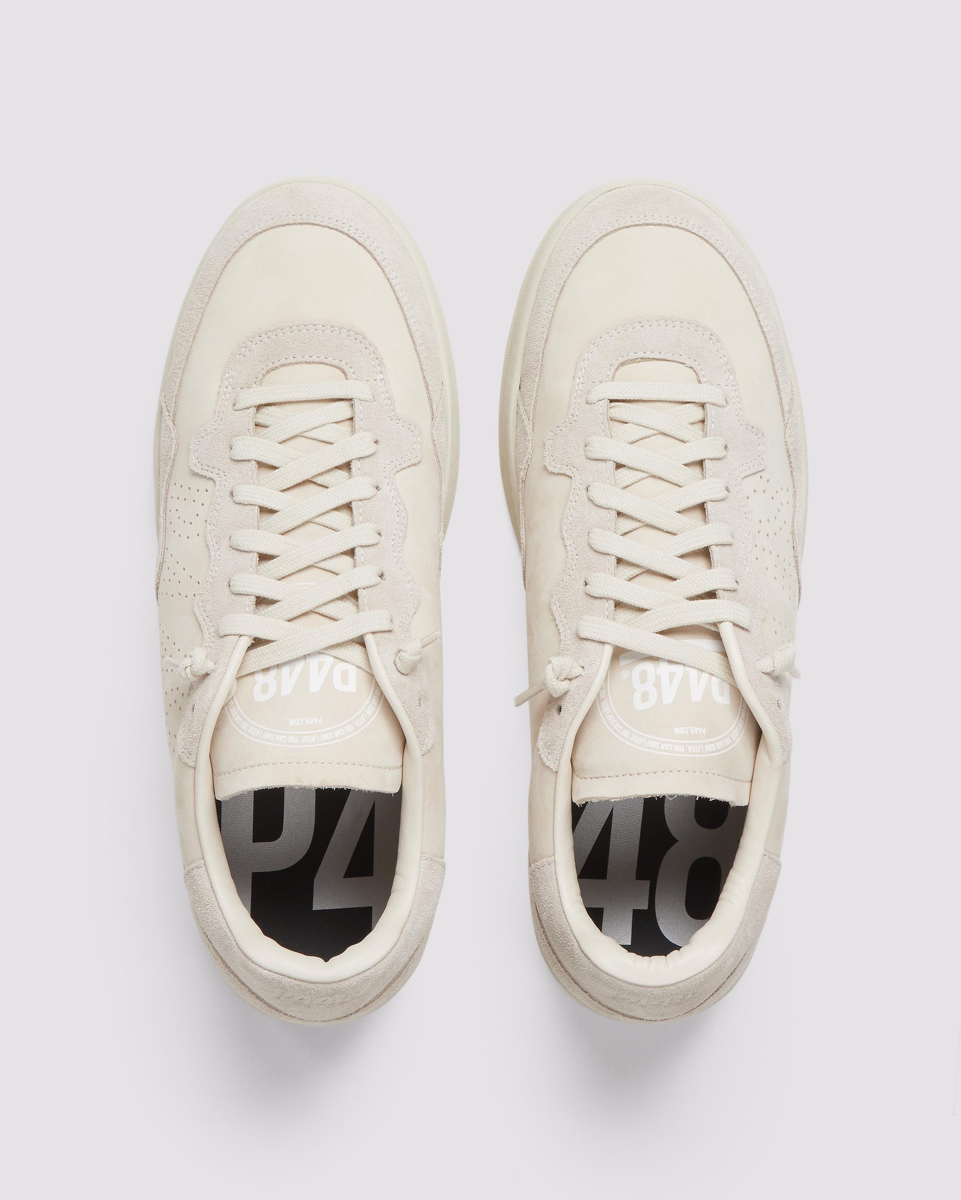 P448 Vert All Cream - Low-Top Cream Nubuck & Suede Sneaker - Women|Men