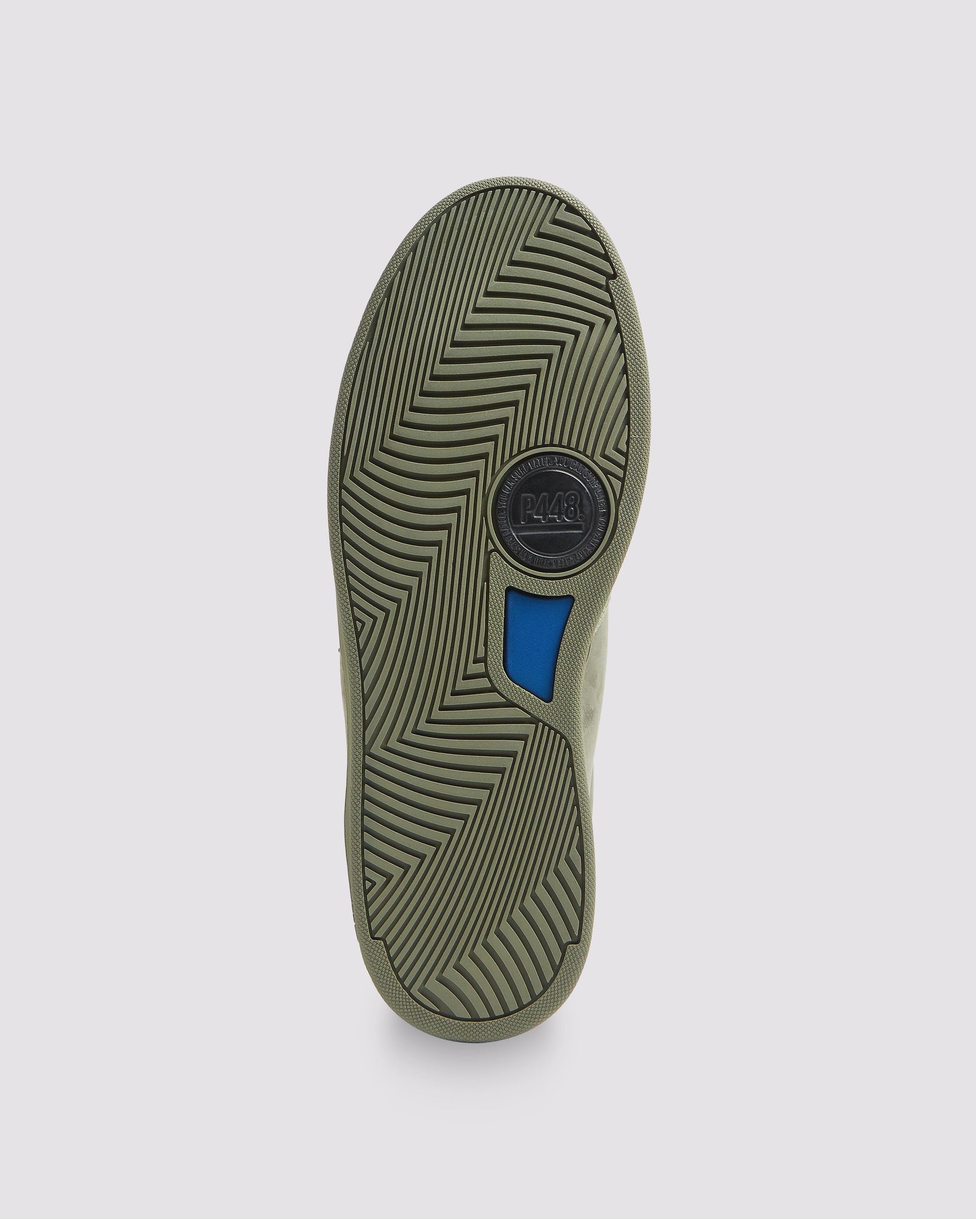 P448 Vert All Green - Low-Top Army Green Nubuck & Suede Sneaker - Women|Men