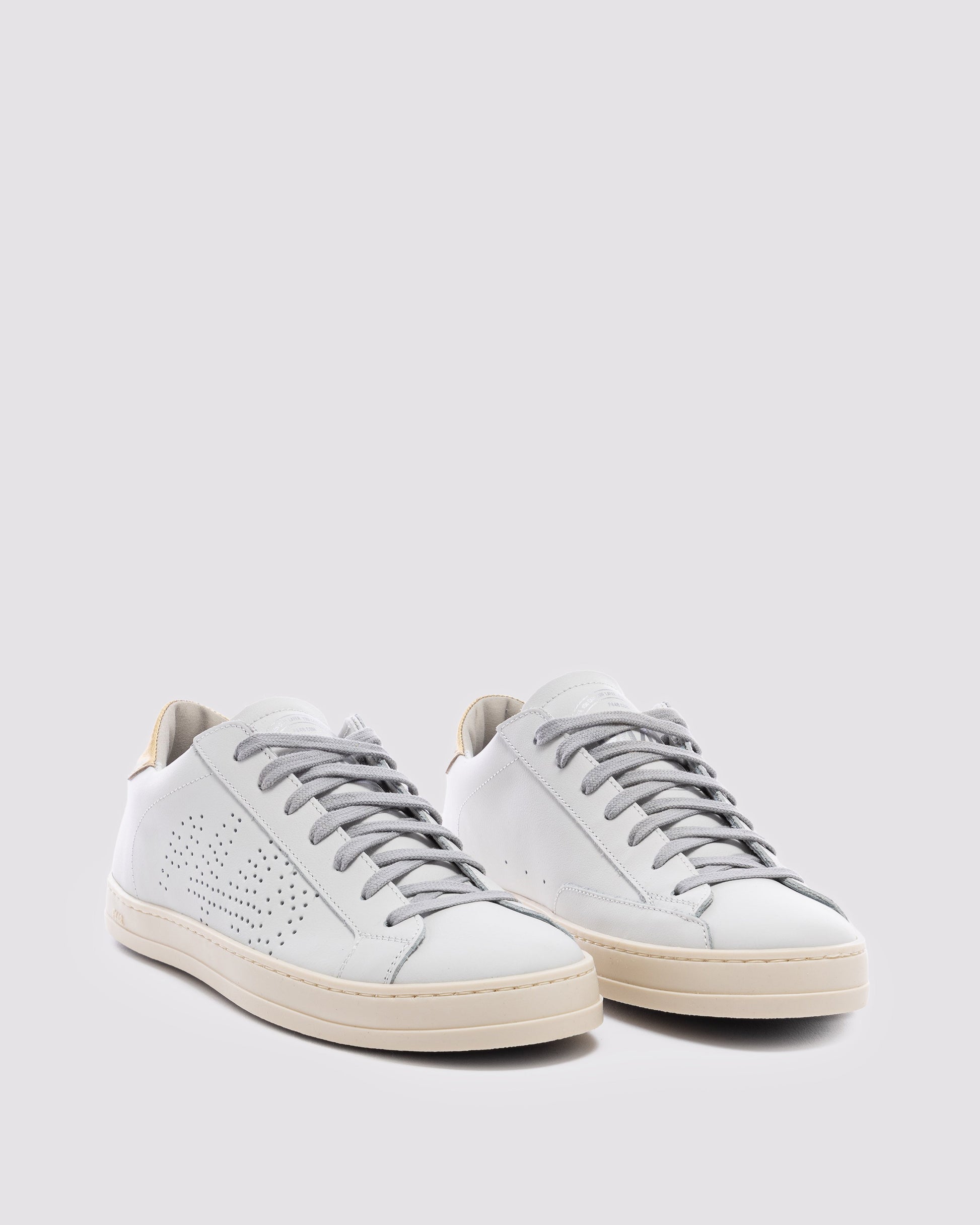 P448 John White/Gold Sneaker - Women