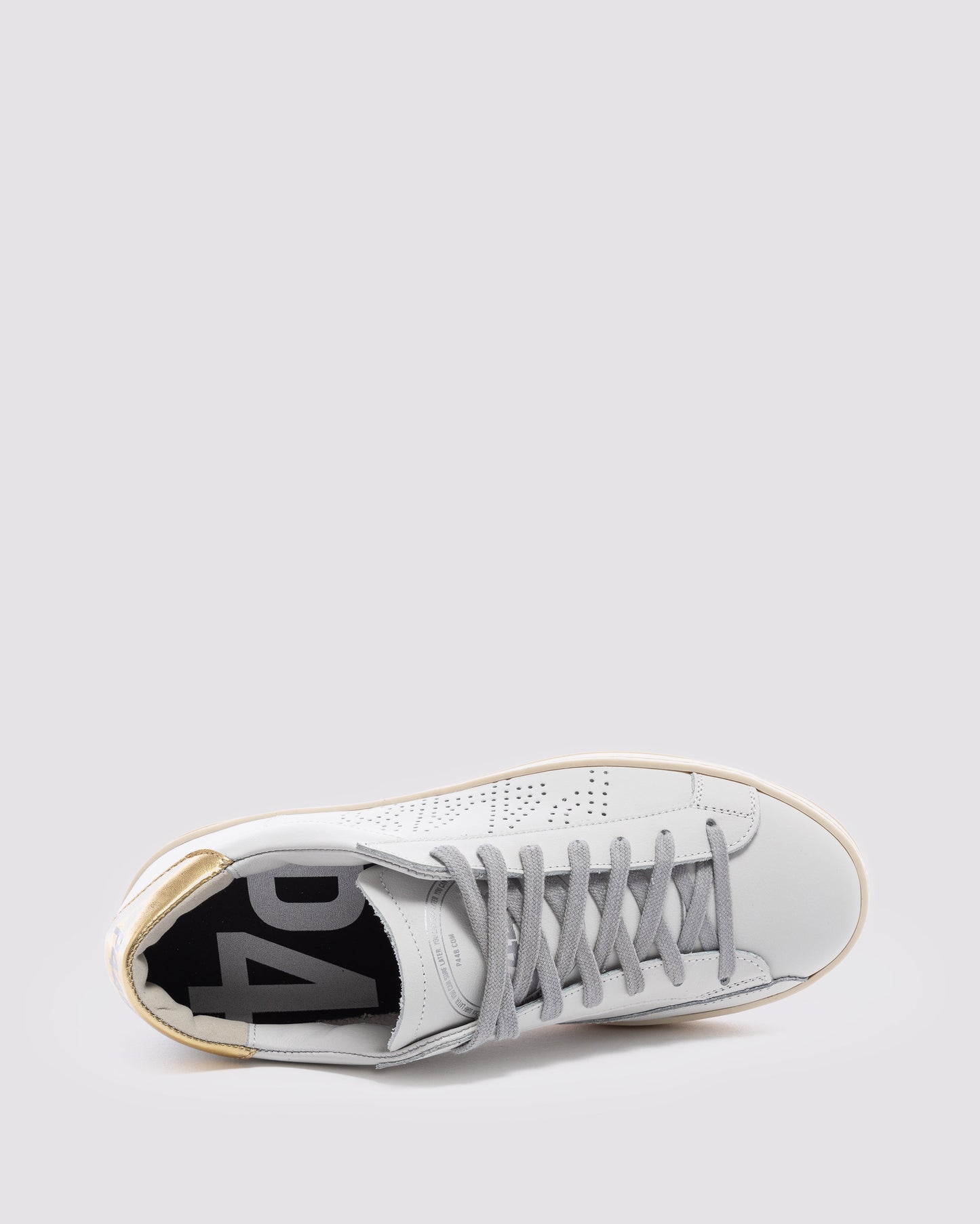 P448 John White/Gold Sneaker - Women